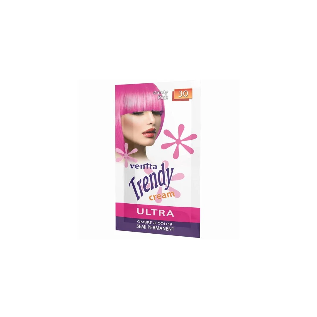 Sampon Colorant si Nuantator, Trendy Cream, Venita, NR.30 - Candy Pink, 35g - 