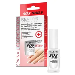Tratament de unghii SOS NAILS, cu filtru UV, Revers, 10ml, pentru unghii puternice, rezistente la socuri - 