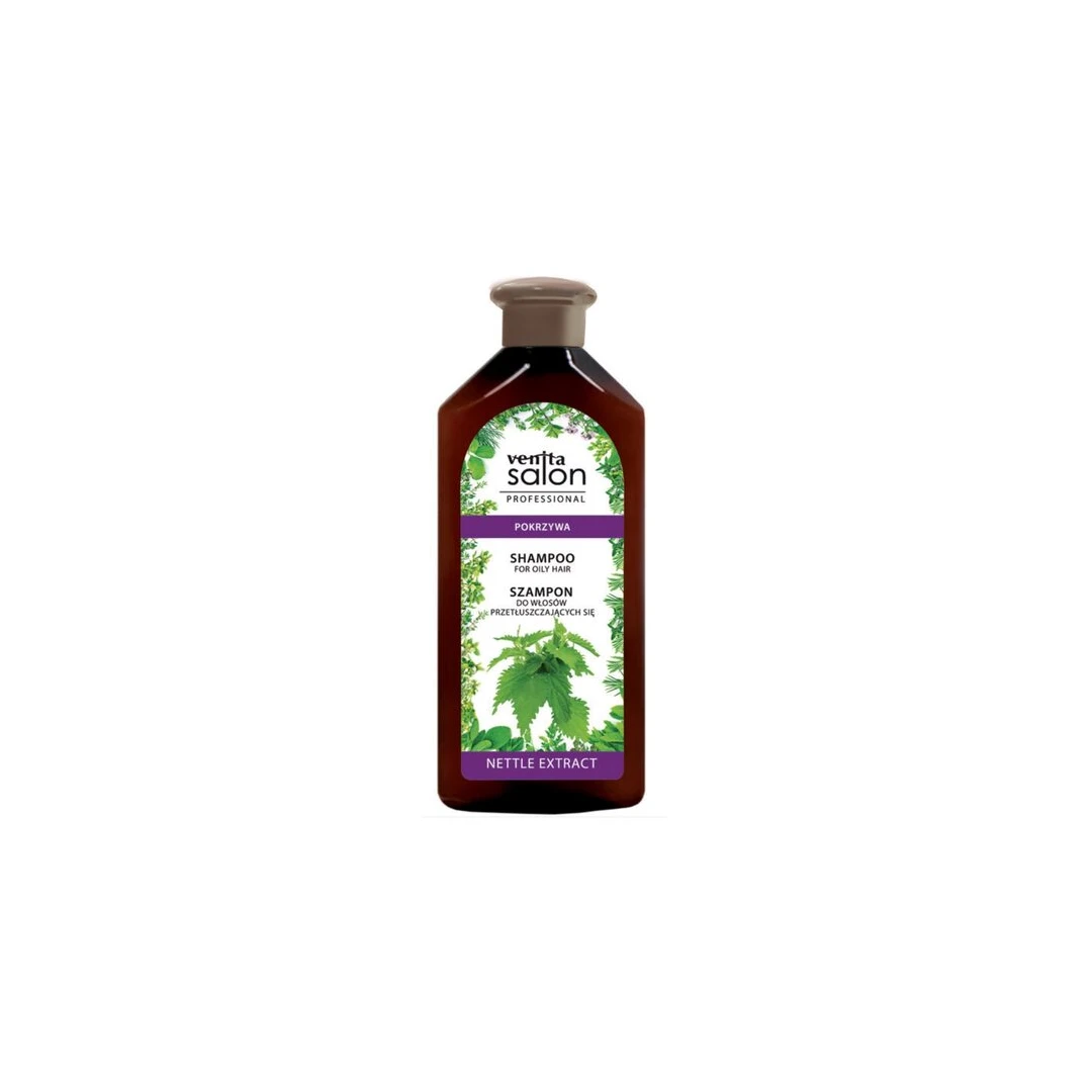 Sampon Herbal, cu Extract de Urzica, Salon Professional, pentru par gras, Venita, 500ml - 