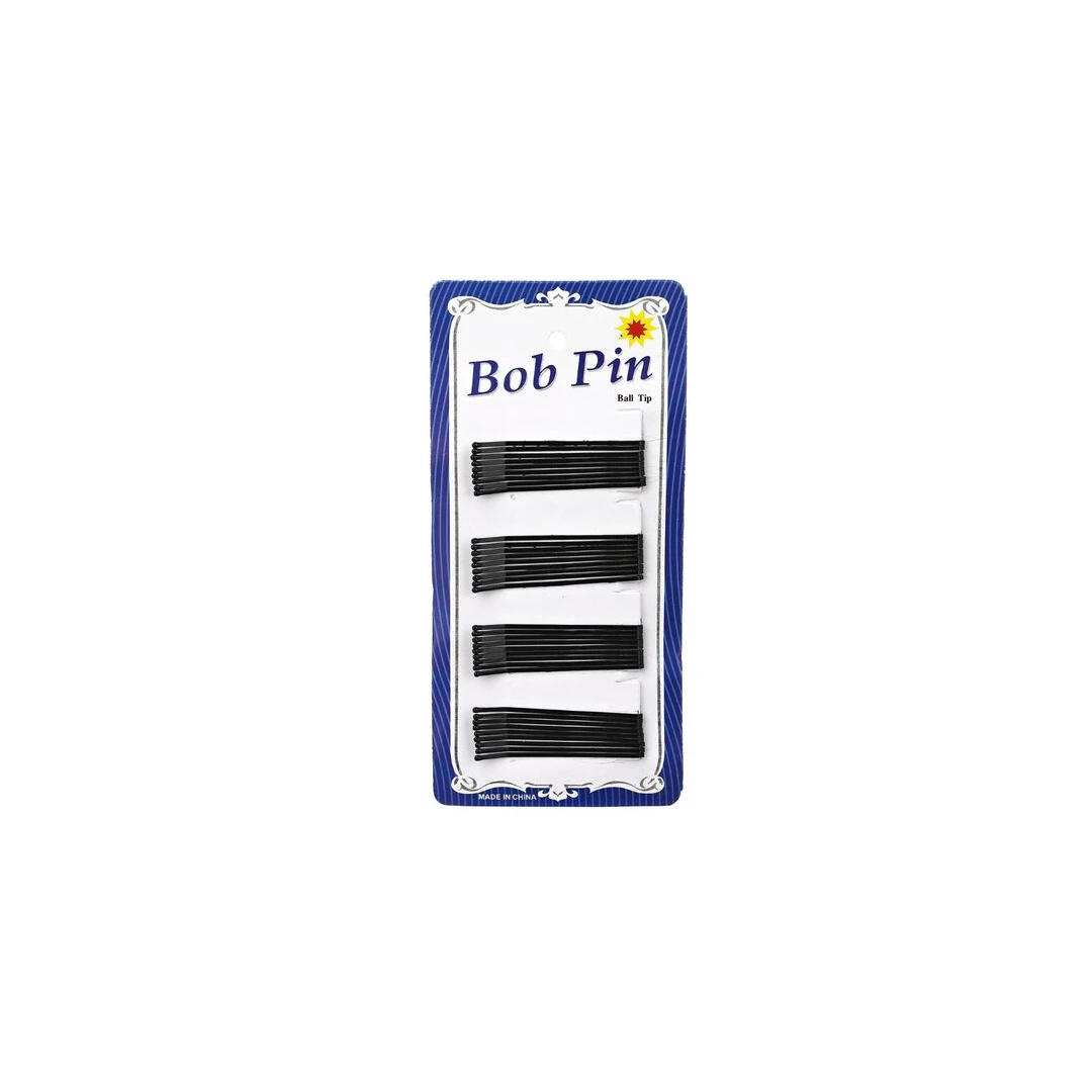 Agrafe pentru par Bob Pin, Negre, 6.2cm - 