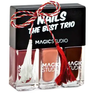 Kit Shaky Trio, cu 3 lacuri de unghii asortate, nuante de maro, Magic Studio - 