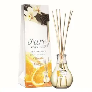 Difuzor cu betisoare parfumate Pure Essence, Vanilie si flori de portocala, 50 ml - 
