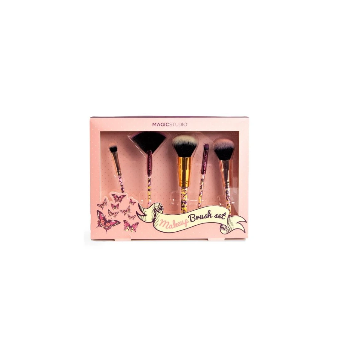 Set 5 pensule cosmetice Pin Up Pink Magic Studio 8101Z - 