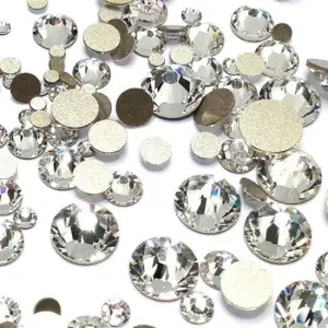 Cristale pentru decorarea unghiilor Chique, argintii, 1440 bucati - 