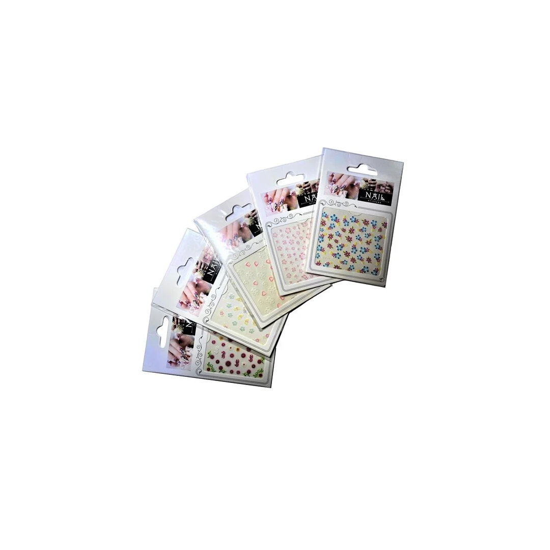 Set 12 folii stickere unghii, model multicolor, Chique - 