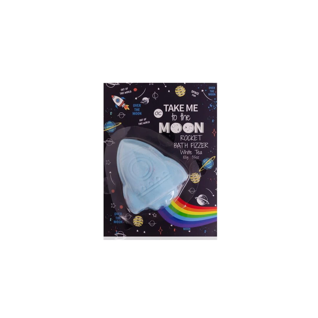 Bomba efervescenta de baie pentru copii Take me to the Moon Rainbow Trail Effect, Accentra, 355871, 100g - 