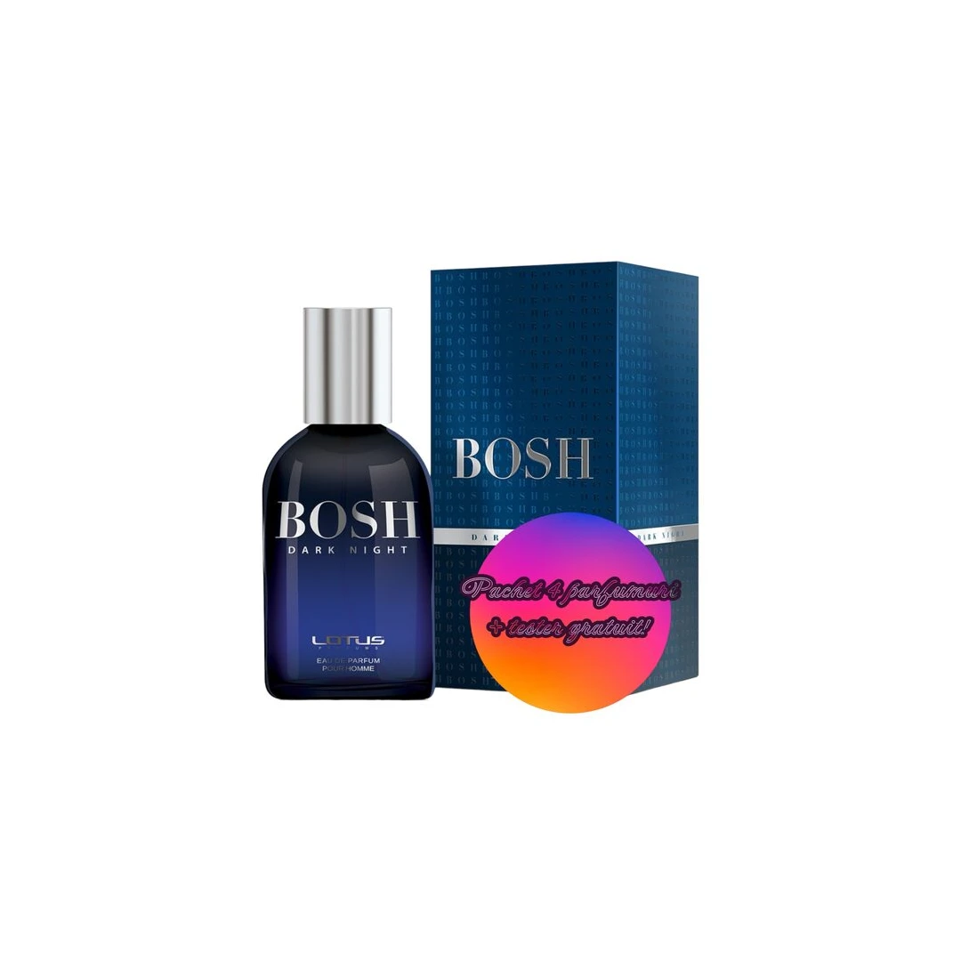 Set 4 Apa de parfum Bosh Dark Night, Revers, Barbati, 100ml +Tester 100 ml GRATUIT - 