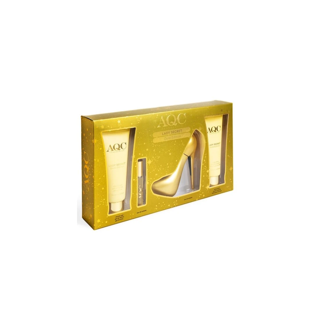 Pachet 6 seturi produse de ingrijire Lady Secret Gold Edition, pentru femei, Aquarius, 355ml + Tester apa de toaleta Lady Secret Gold Edition 44022 Gratuit - 
