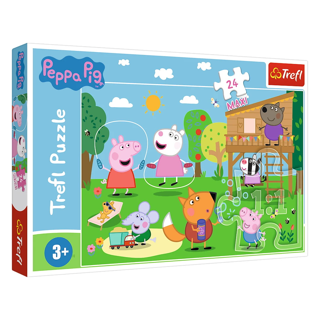 Puzzle Trefl 24 Maxi Peppa Pig distractia din iarba - 