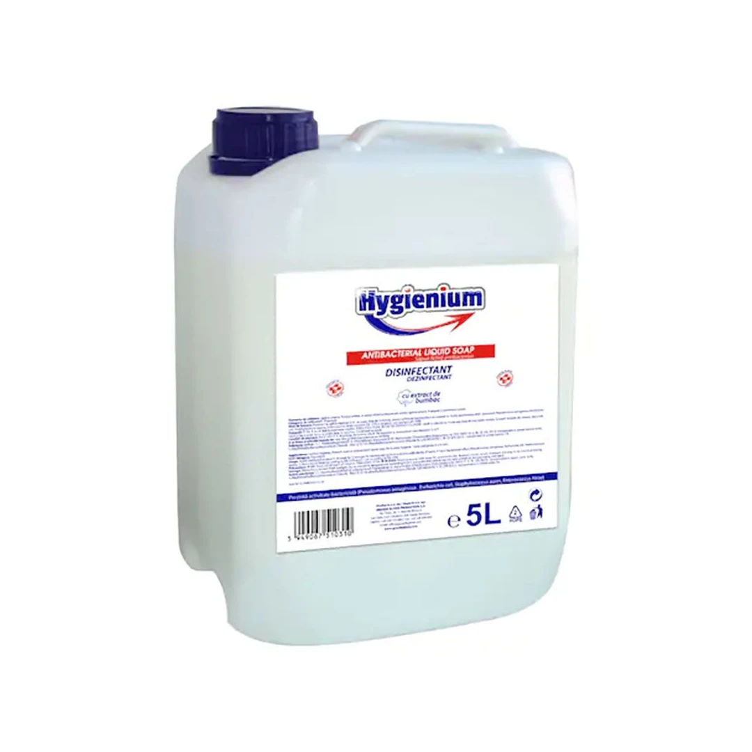 Sapun lichid dezinfectant Hygienium, cu extract de cotton si efect antibacterian, 5000 ml - 