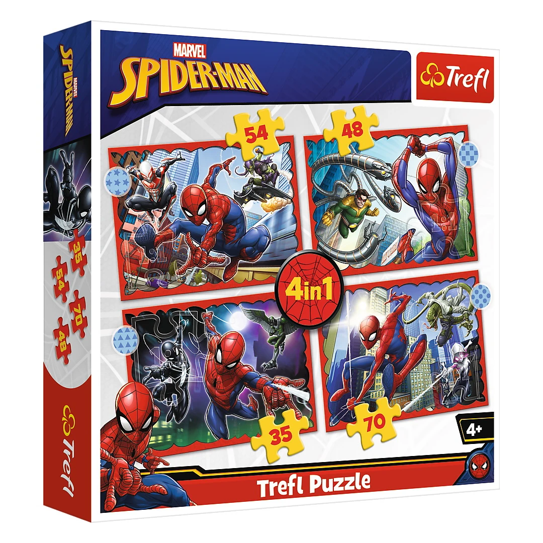 Puzzle Trefl 4 in 1 Spiderman - eroul Spiderman - 