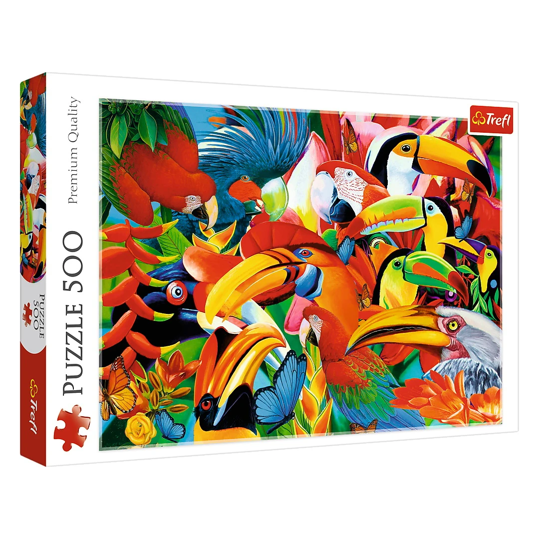 Puzzle Trefl 500 pasari colorate - 