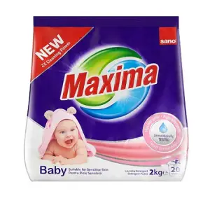 Detergent rufe pudra Sano Maxima Baby 2Kg - 
