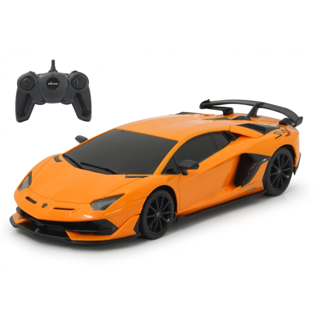 Masina cu telecomanda Lamborghini Aventador SVJ portocaliu cu scara 1 la 24 - 
