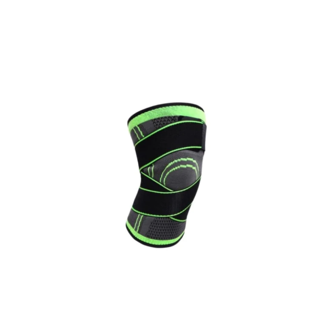 Set 2 genunchiere medicale cu bretele elastice, Bandaj pentru genunchi  Negru/Verde - 