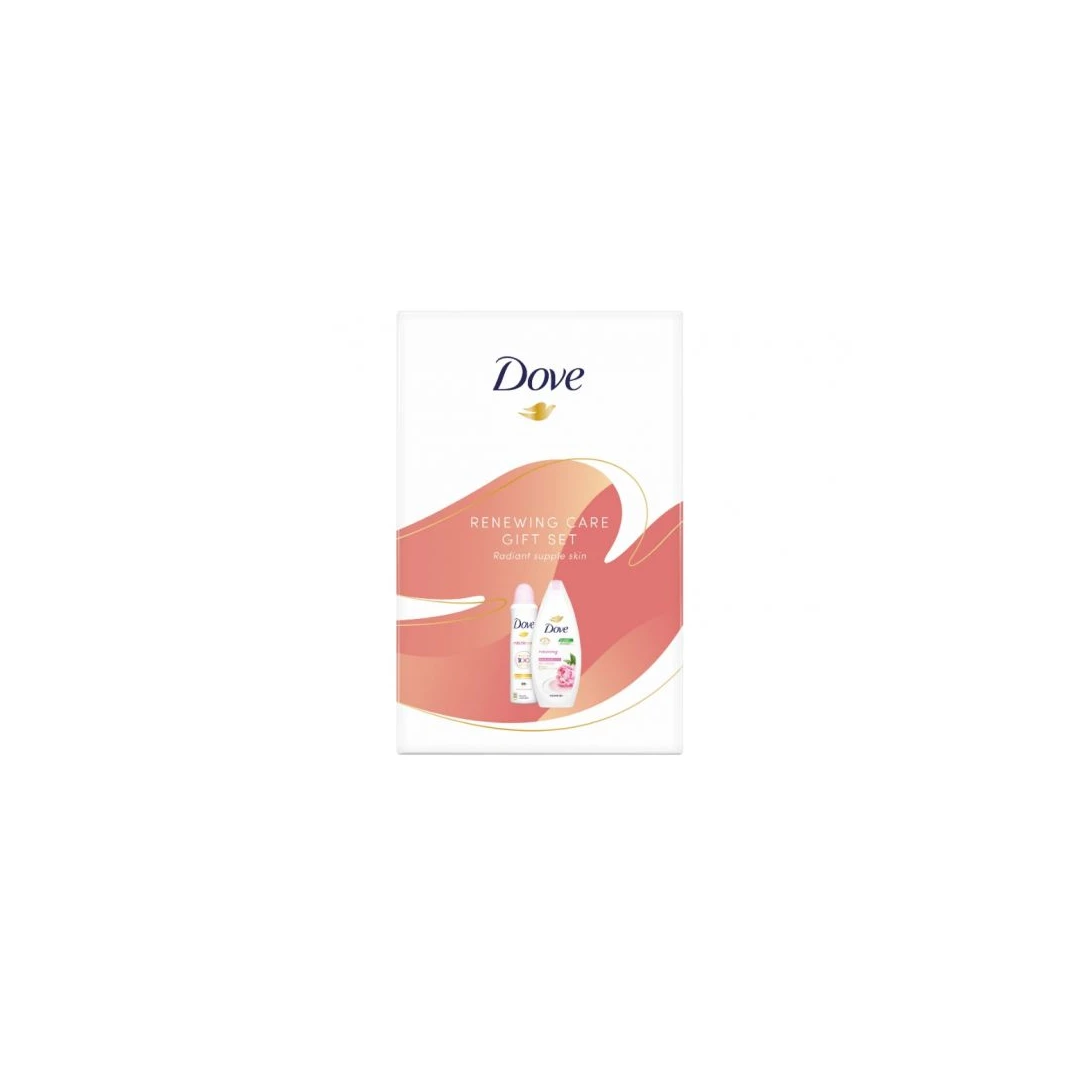 Set Dove Renewing Care: Antiperspirant Spray Invisible Care, 150 ml + Gel De Dus Sweet Peony, 250 ml - 