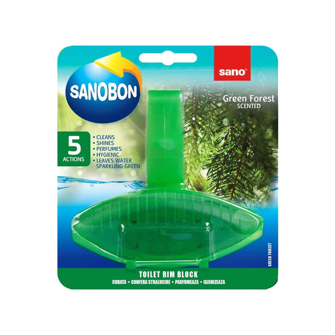 Odorizant solid Sano pentru vasul toaletei, Bon Green Forest, 55g - 