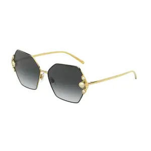 Ochelari de soare dama Dolce & Gabbana DG2253-H 1334/8G, auriu - 