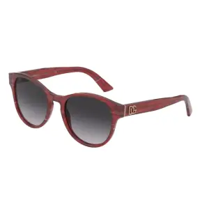 Ochelari de soare dama Dolce & Gabbana DG4376 3152/8G, visiniu marmura - 