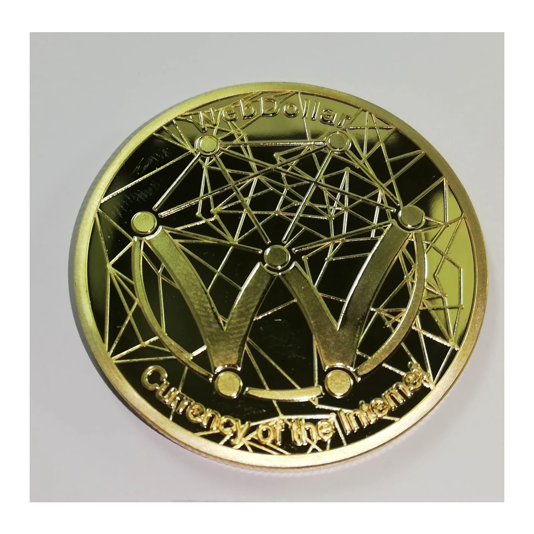 Moneda Suvenir WebDollar, diametru 40 mm, Aurie, 2018 - 