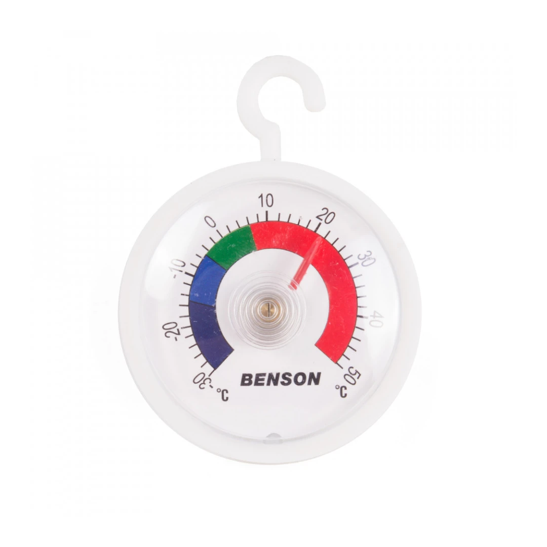 Termometru de casa analogic, cu carlig, pentru frigider si congelator, Alb - 