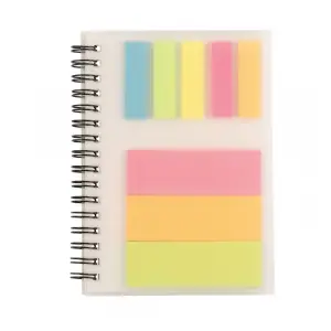 Notebook Memo Neutral cu 50 pagini albe si 200 notite adezive, format A6, Alb - 