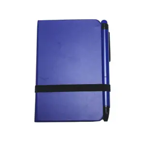 Notebook Pocket, cu pix si stylus pen, 80 pagini albe, A7, 100x64mm, Albastru - 