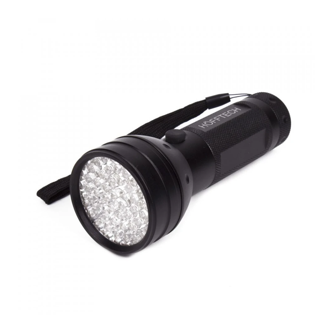 Lanterna metalica cu 51 LED-uri UV, Hofftech, lumina ultravioleta, Neagra - 