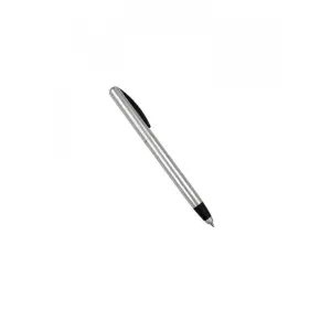 Stylus pen cu pix, model Clasic, din material plastic, Argintiu/Negru - 