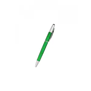 Stylus pen cu pix, model Bullet, din material plastic, Verde - 
