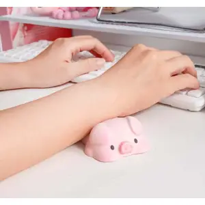 Suport mic pentru incheietura mainii cu desen porcusor roz - 