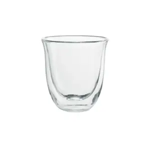 Pahar din sticla cu pereti dubli, termorezistent, design modern, 70 ml, Transparent - 