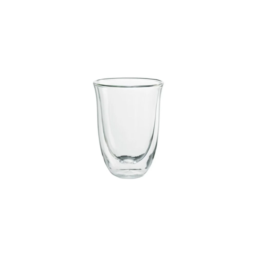 Pahar din sticla cu pereti dubli, termorezistent, design modern, 270 ml, Transparent - 
