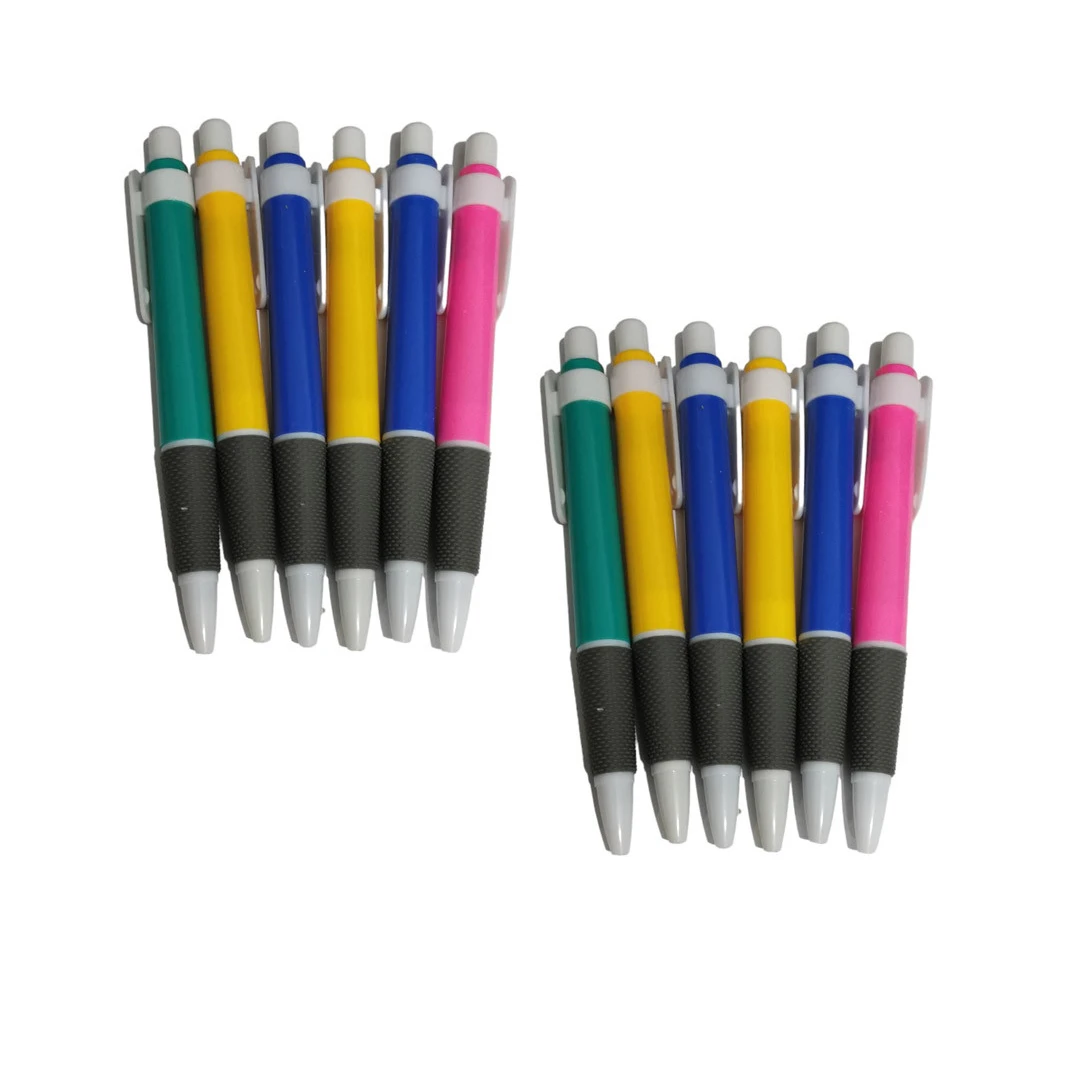 Set 12 bucati, Pixuri colorate cu priza de cauciuc anti-alunecare, Multicolor - 
