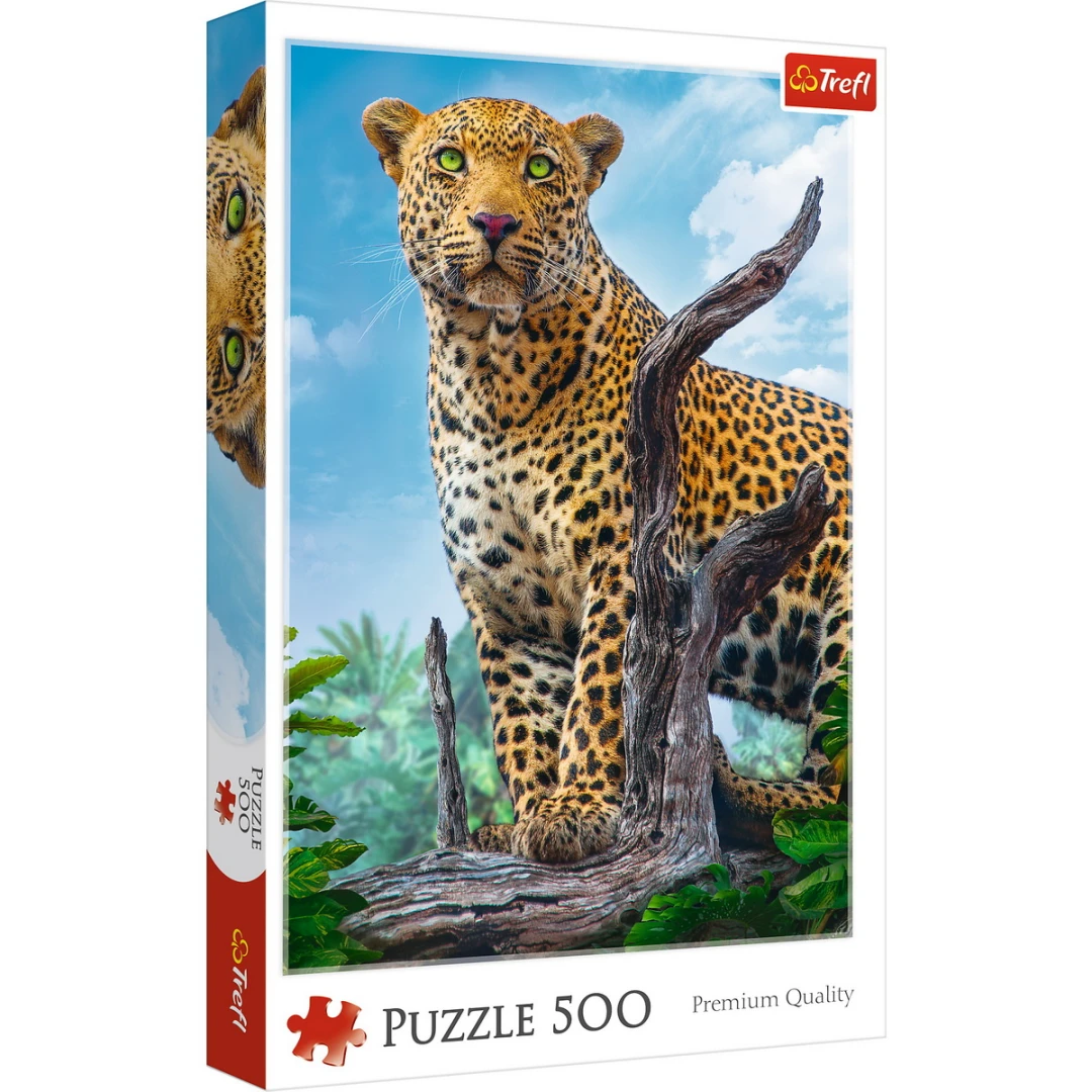Puzzle Trefl 500 leopard in savana - 