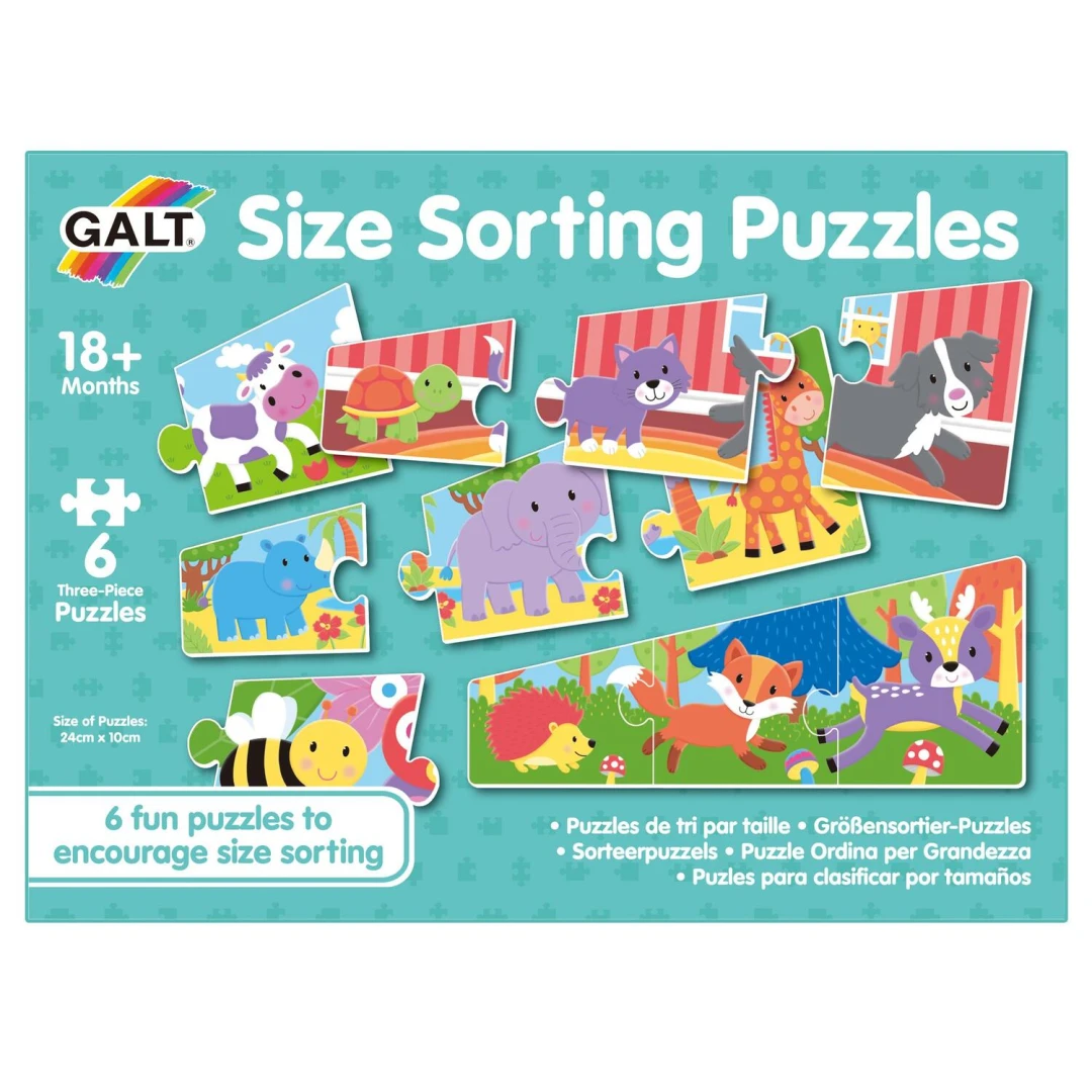 Set 6 puzzle - Animalute jucause (3 piese) - 