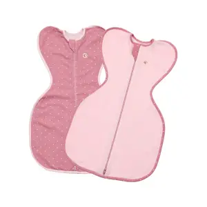 Set 2 saci de dormit nou-nascut Swaddle First Sleep Sweet Star & Blush Pink, tog 0.5 60 cm, 0.5 tog - 