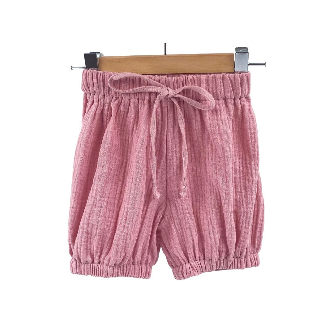 Pantaloni bufanti de vara pentru copii, din muselina,  Blushing Pink 3-6 luni - 