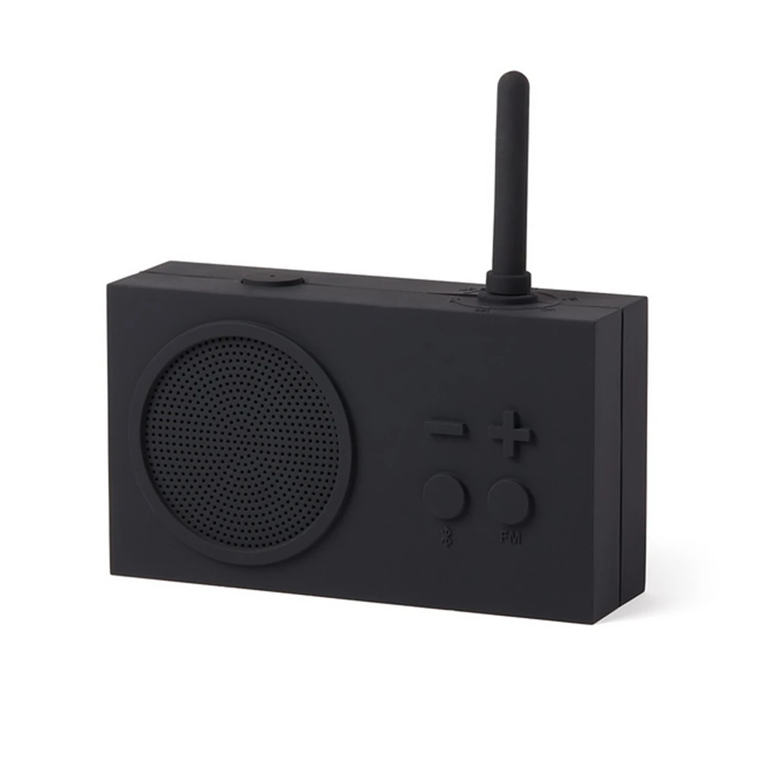Radio portabil Lexon TYKHO 3 rezistent la apa speaker Bluetooth reincarcare USB autonomie 20 de ore carcasa din silicon negru - 