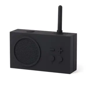 Radio portabil Lexon TYKHO 3 rezistent la apa speaker Bluetooth reincarcare USB autonomie 20 de ore carcasa din silicon negru - 