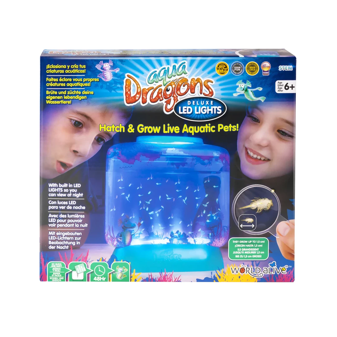 Set educativ STEM - AQUA DRAGONS   Habitat Lumea subacvatica - acvariu Deluxe cu LED-uri - 