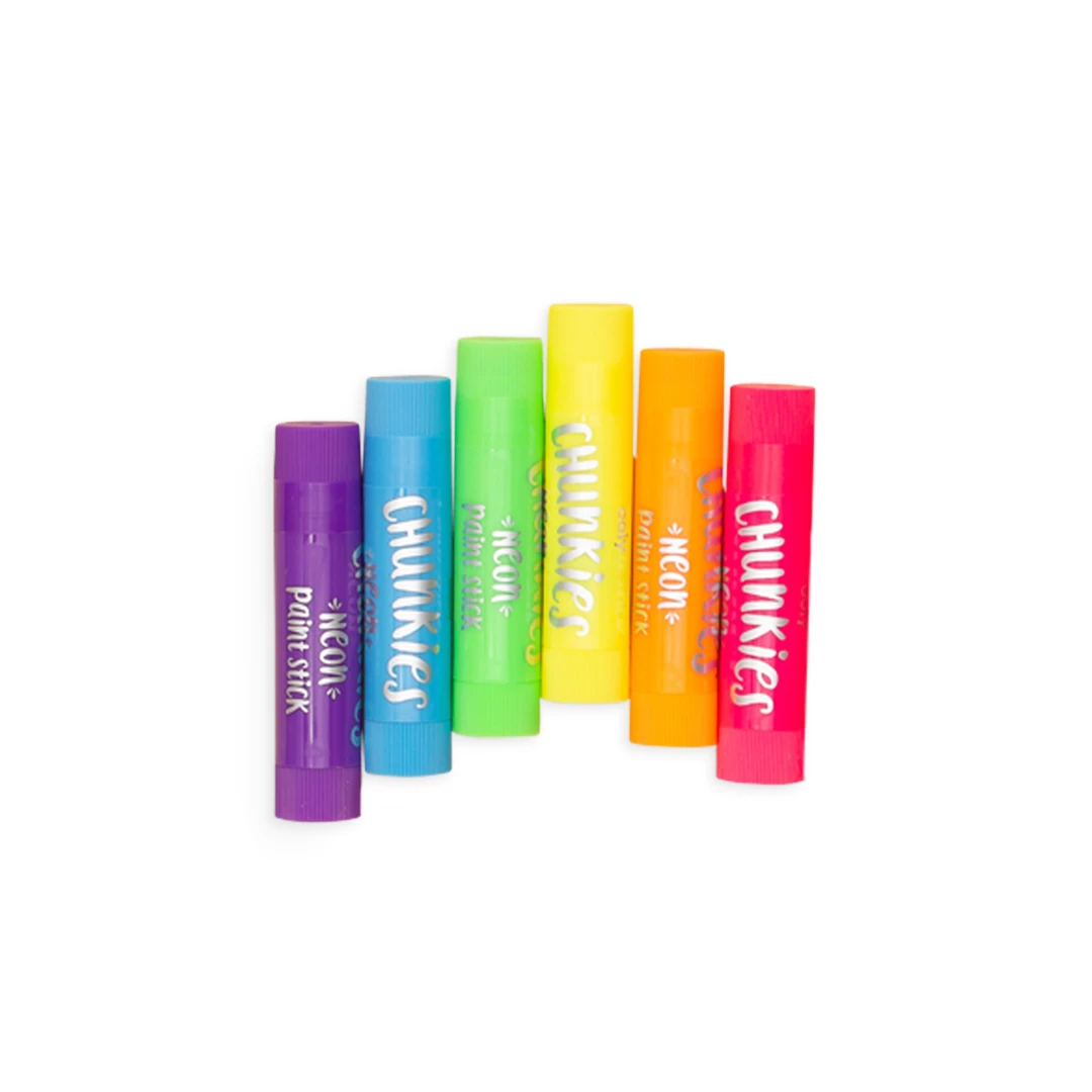 Creioane tempera solida Chunkies culori neon, 6 bucati - 