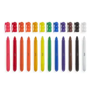 Creioane cu gel pentru geam si sticla, Rainy Dayz, set 12 culori lavabile - 