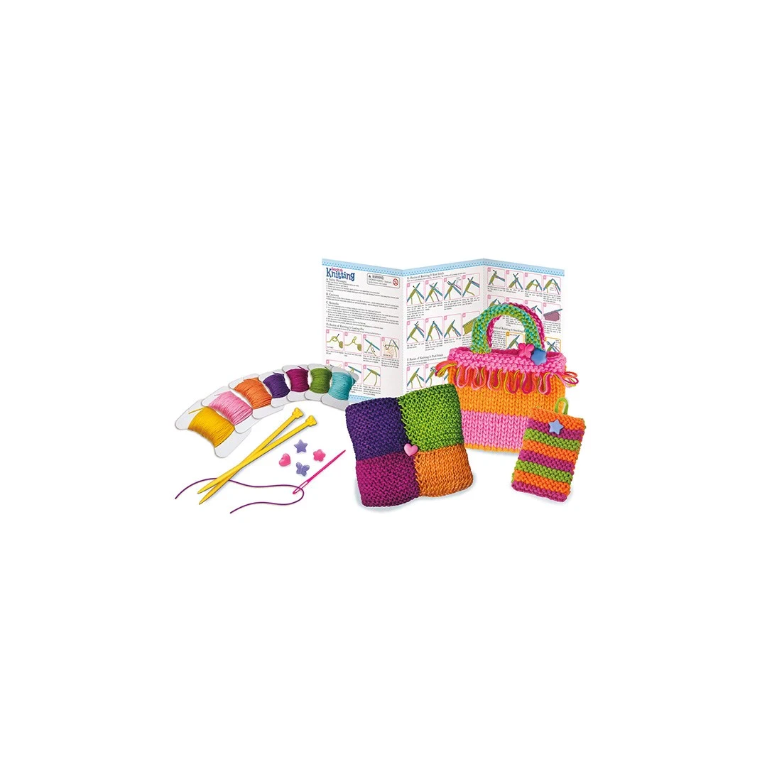 Kit de tricotat pentru copii, usor de facut - 