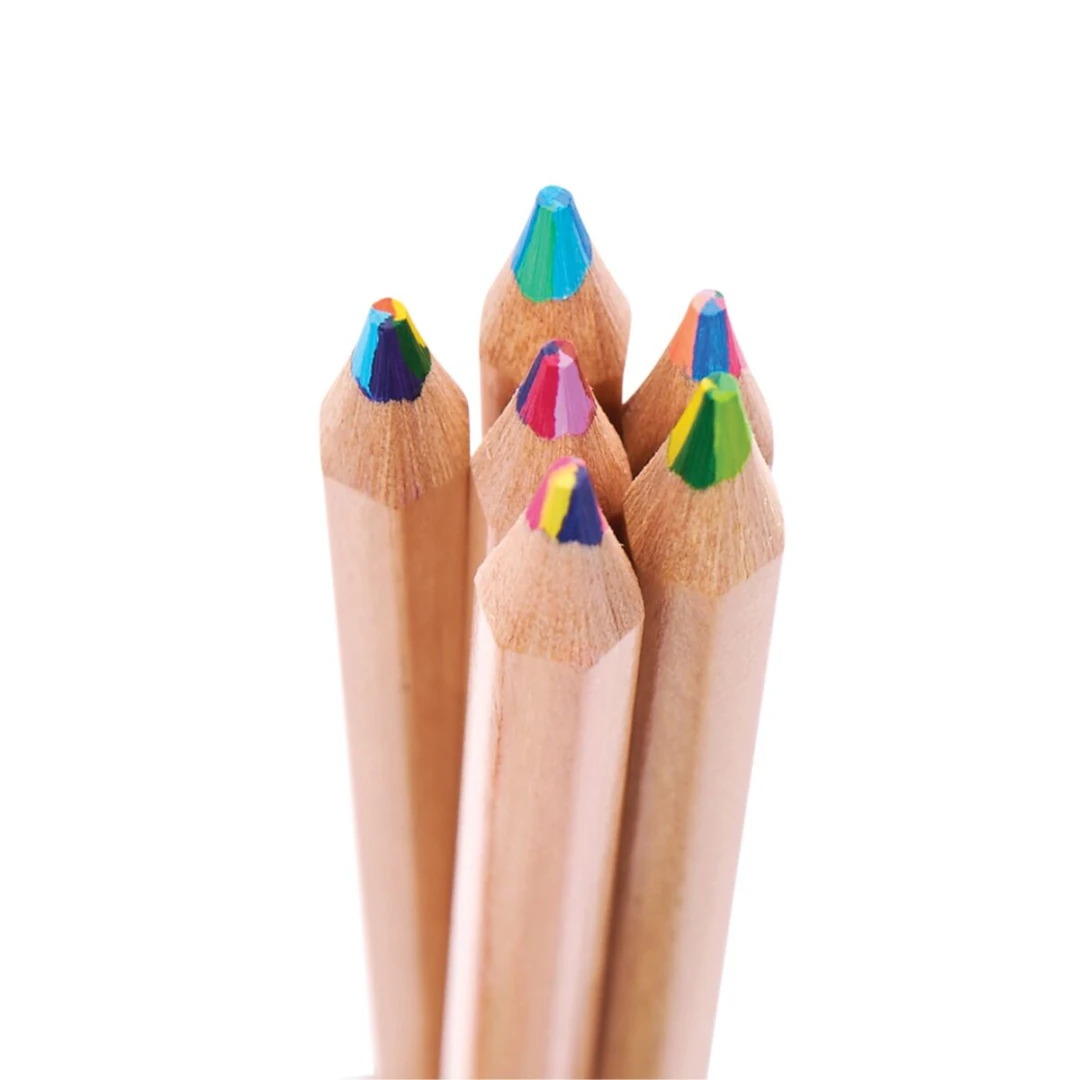 Creioane multicolore Caleidoscop, set de 6 - 