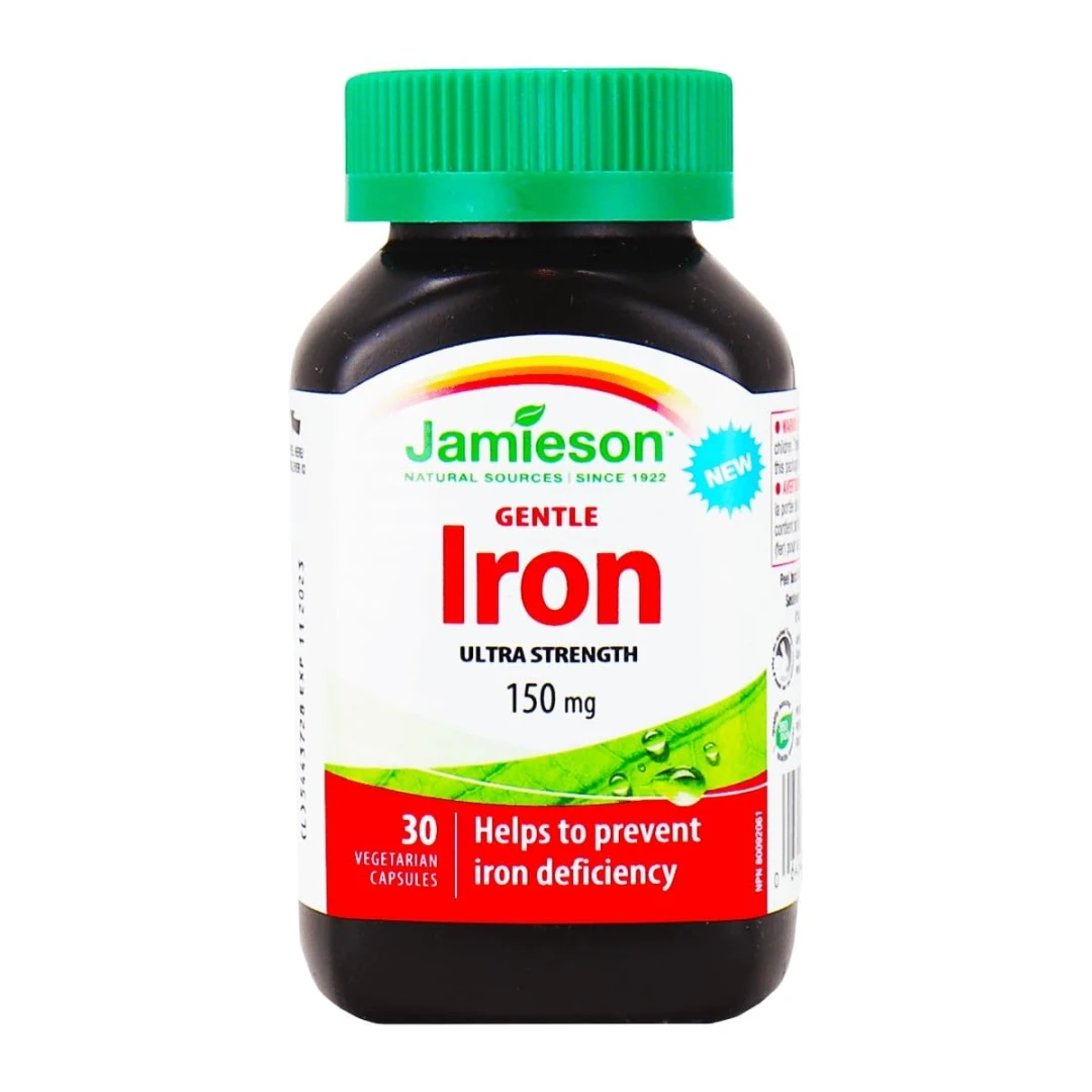 Supliment Alimentar,  Fier Ultra Strength 150 mg, Jamieson Gentle, 30 capule - 