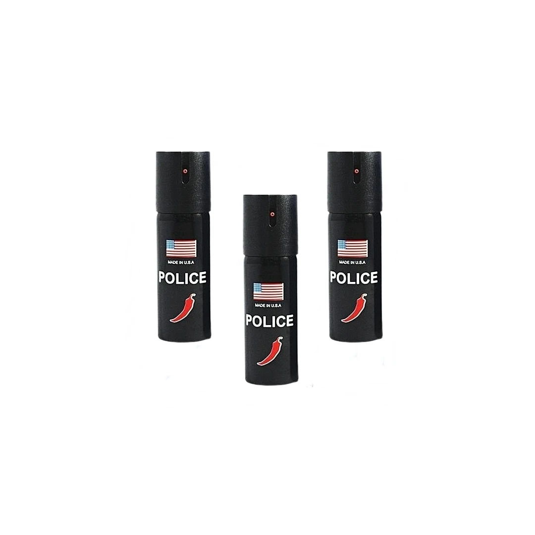 Set 3 bucati Spray paralizant chili USA Police, IdeallStore®, 60 ml, husa inclusa - 