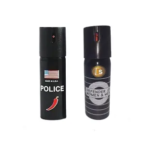 Set Spray cu piper Neutral Defens si Spray cu chili USA Police, IdeallStore®, 60 ml, Husa inclusa - 