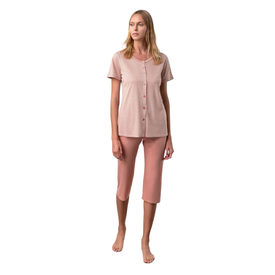 Pijama de dama, Vamp 18108, XL,50% bumbac 50% modal, roz - <p>Pijama de dama Vamp, realizata din 50% bumbac 50% modal.</p>