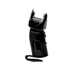Electrosoc cu spray lacrimogen 2 in 1, IdeallStore®, 200.000 V, Negru - 